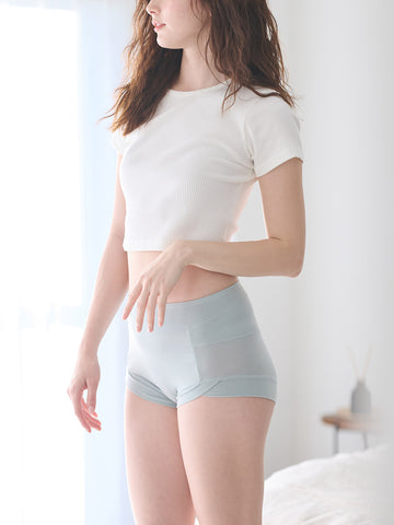 よもぎ加工で仙骨を温める温活ショーツ　足口クロスタイプ